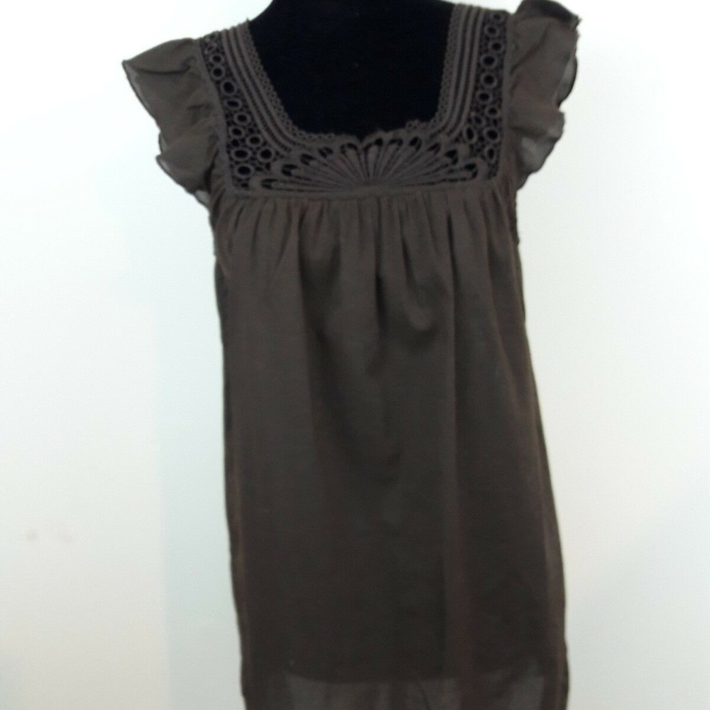 J Crew Top Size Small Sleeveless Brown Tunic